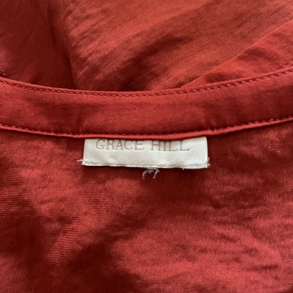 Burnt orange button down dress - Picture 4 of 9